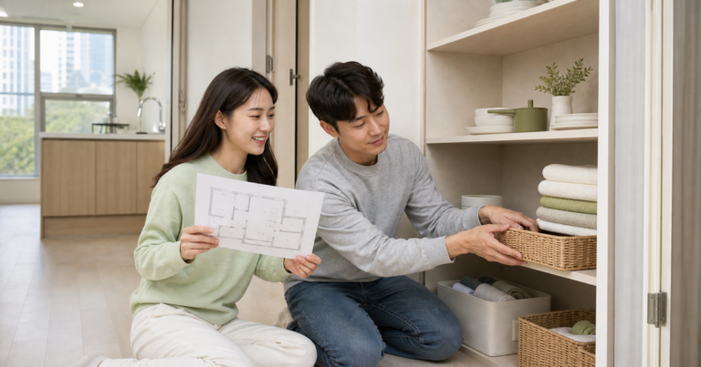 신혼집 입주 전 수납 계획표 만드는 법: 현관·주방·욕실·침실별 첫날 물건 배치