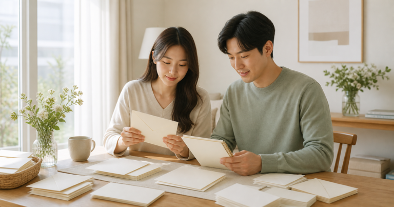종이 청첩장 봉투 수신인 쓰는 법: 관계별 호칭·주소 순서·발송 전 체크리스트