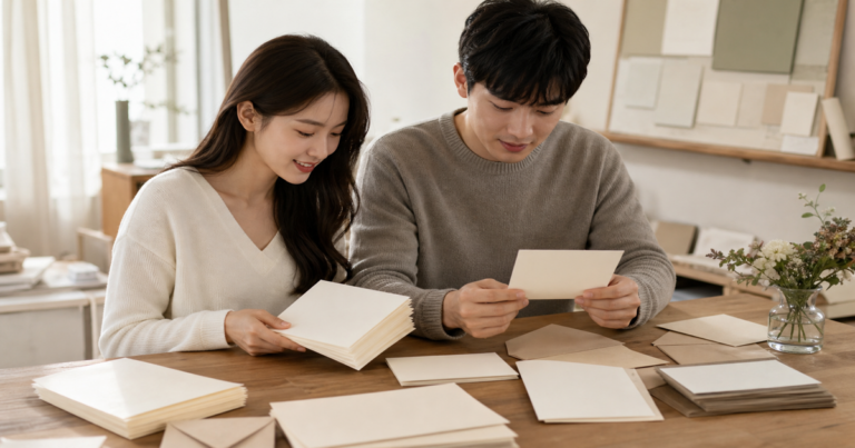 종이 청첩장 인쇄 수량 정하는 법: 발송 대상·부모님 여분·예비분 계산 체크리스트