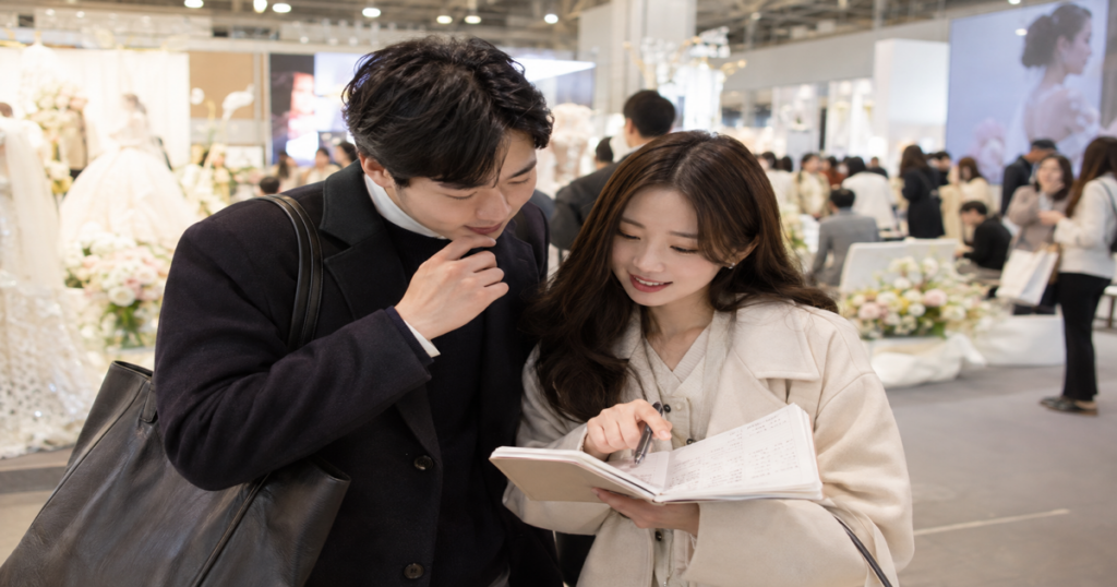 상담할 업체와 예산 상한, 우선 질문을 미리 적어 두는 준비 장면